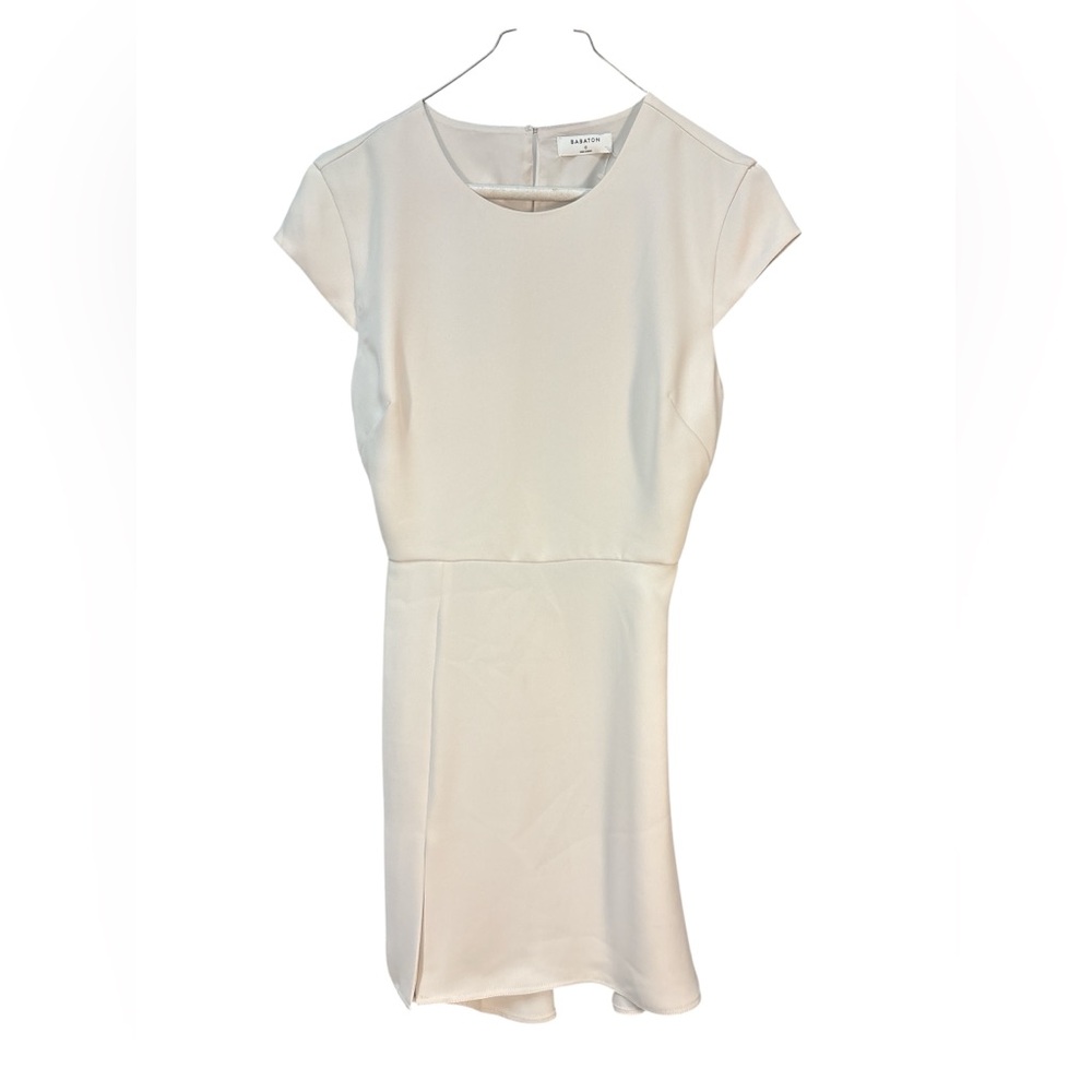 Babaton Aritzia‎ Hamptons Mini Dress MSRP $148 Open Back Cream Size 0 - Picture 3 of 5